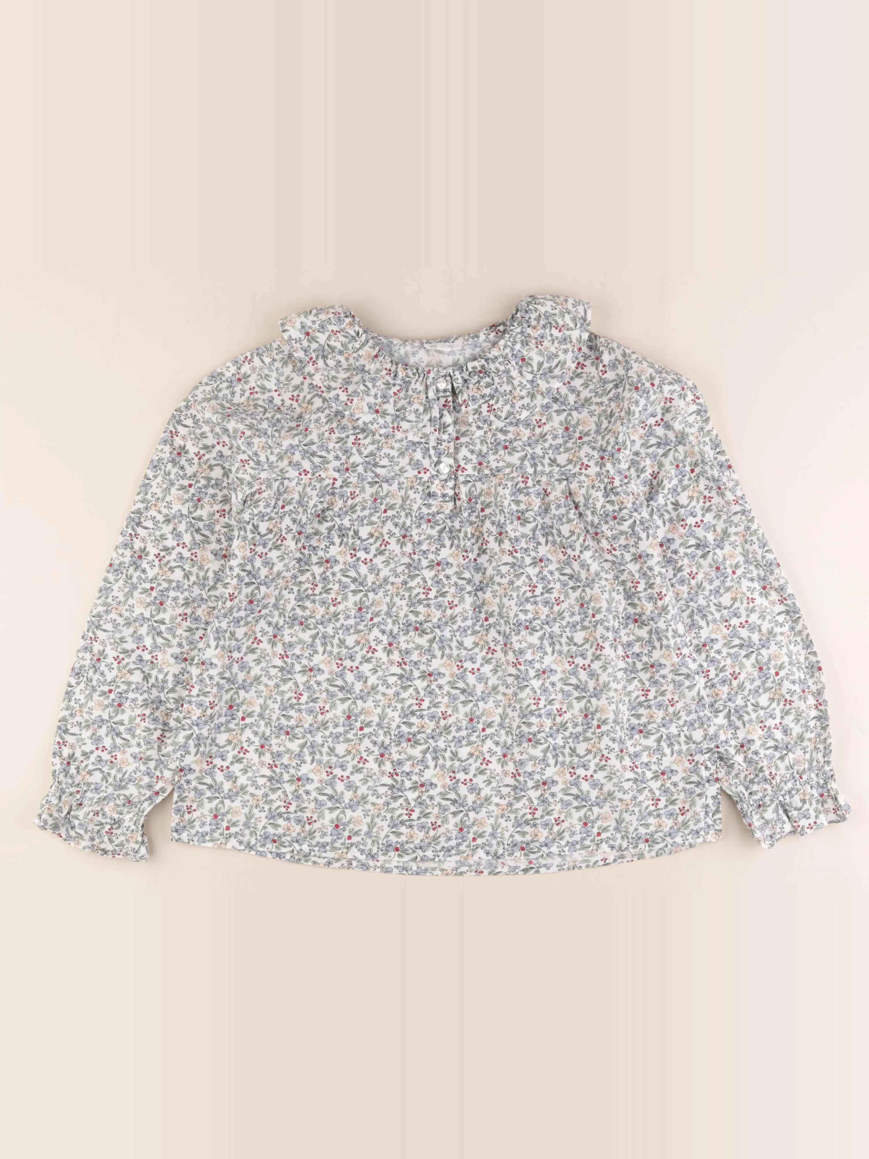 Blouse vert, bleu