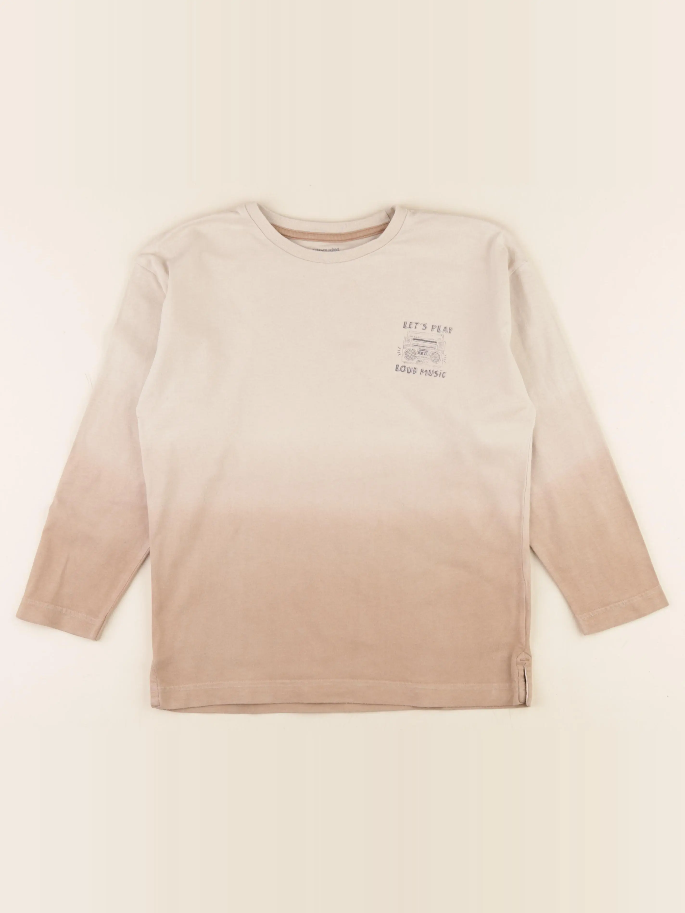 Tee-shirt beige, marron