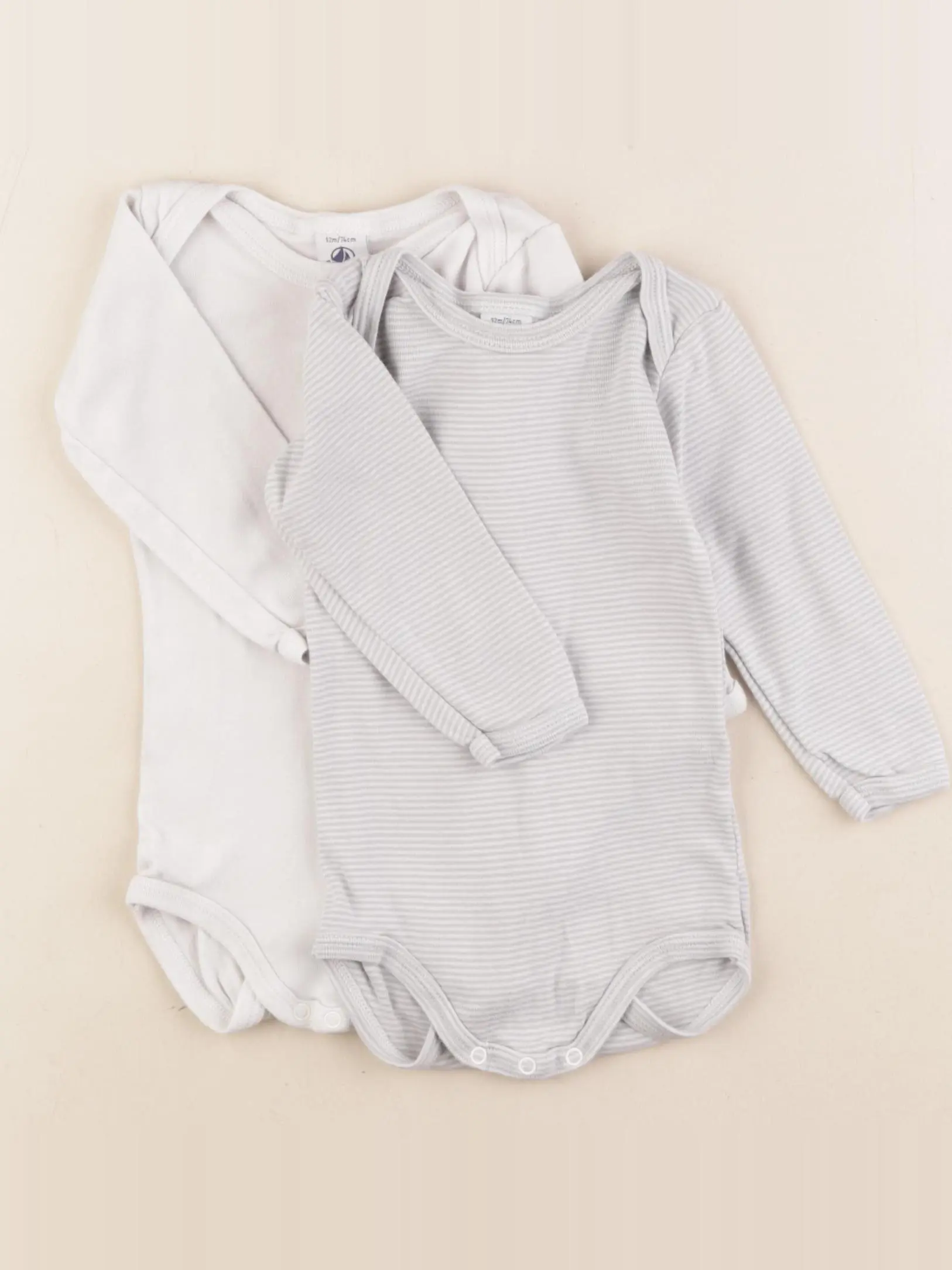 Lot de 2 bodies en coton gris