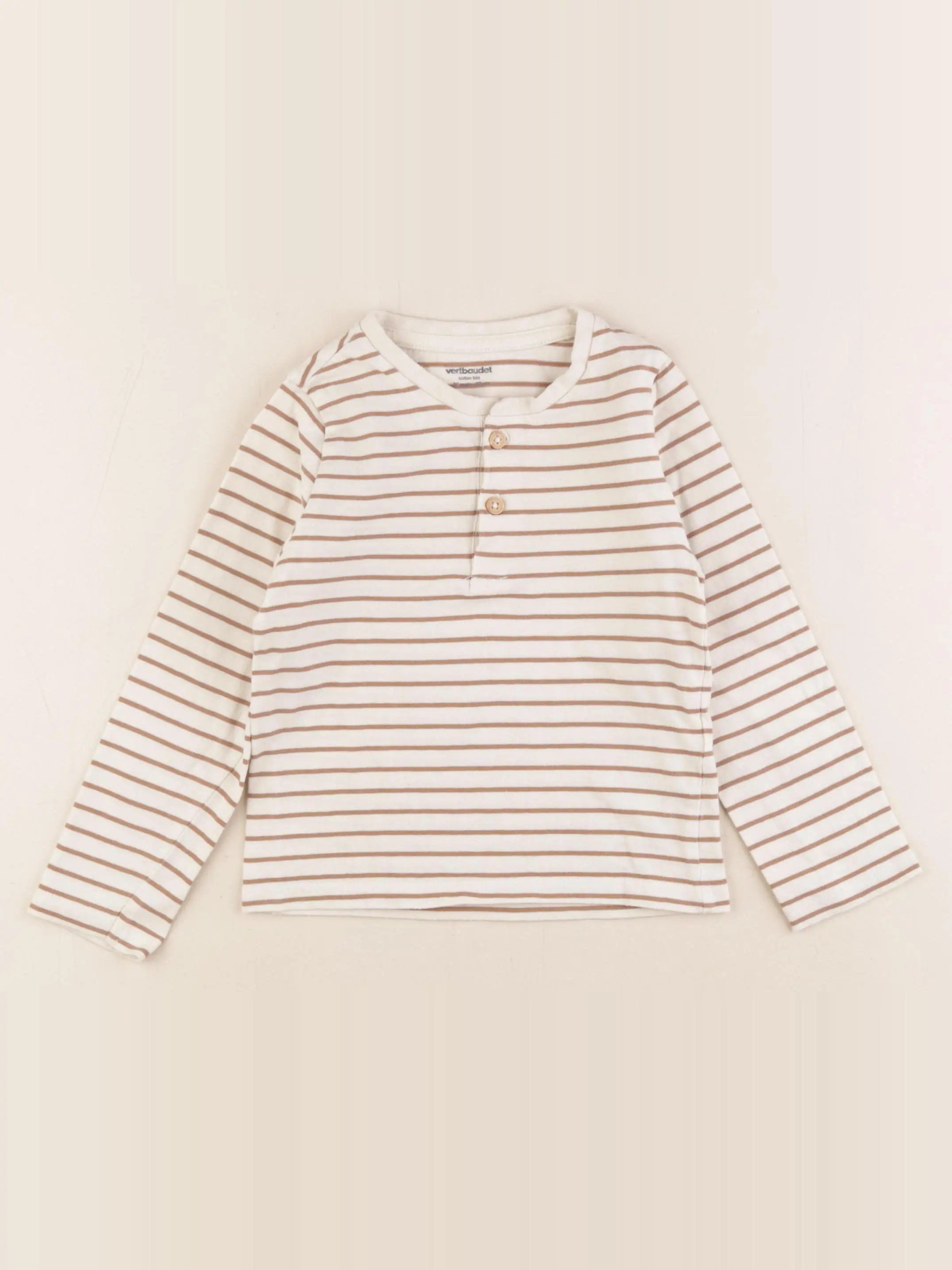 Tee-shirt beige, marron