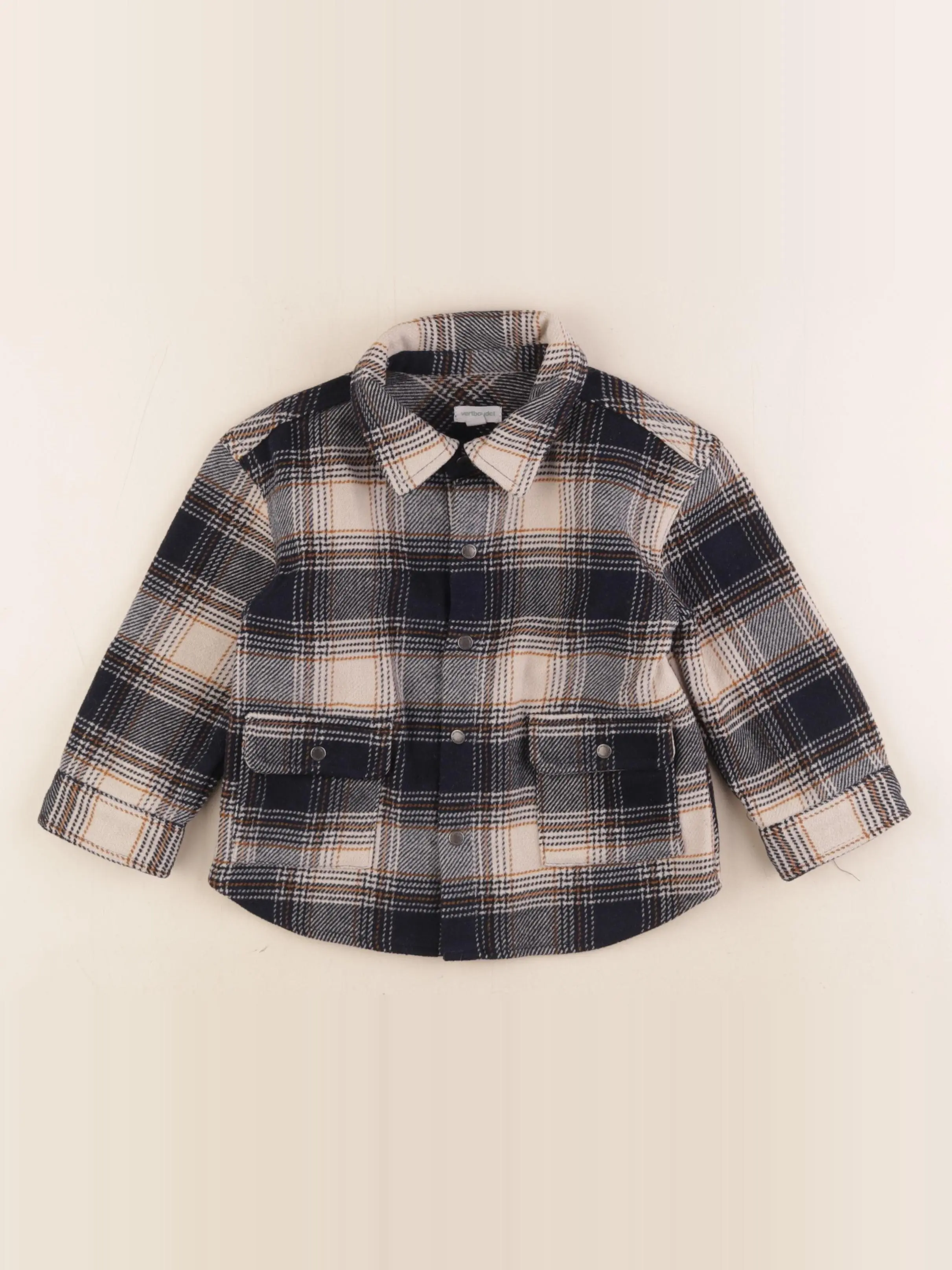 Sur-chemise bleu, beige