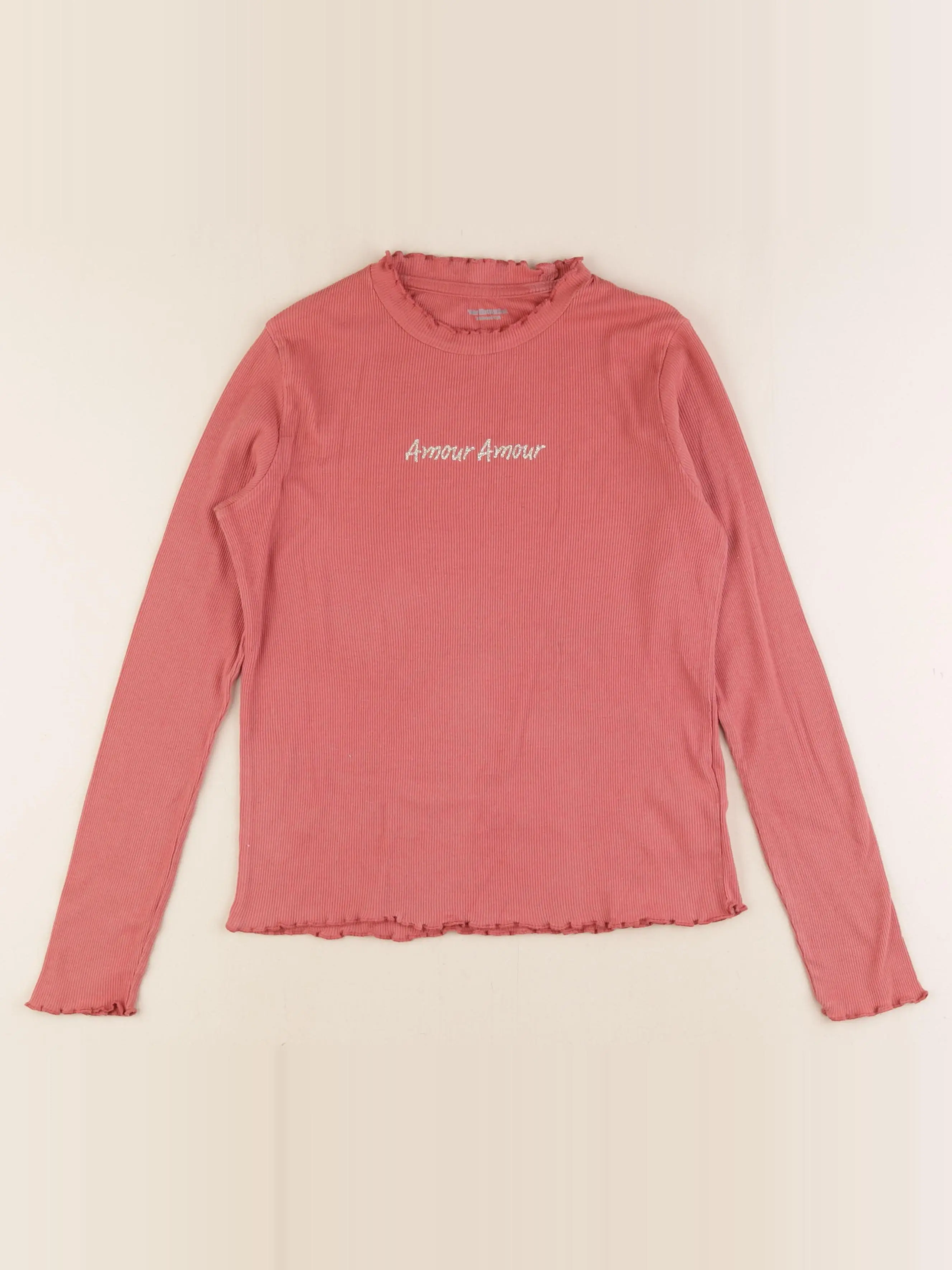 Tee-shirt or, rose