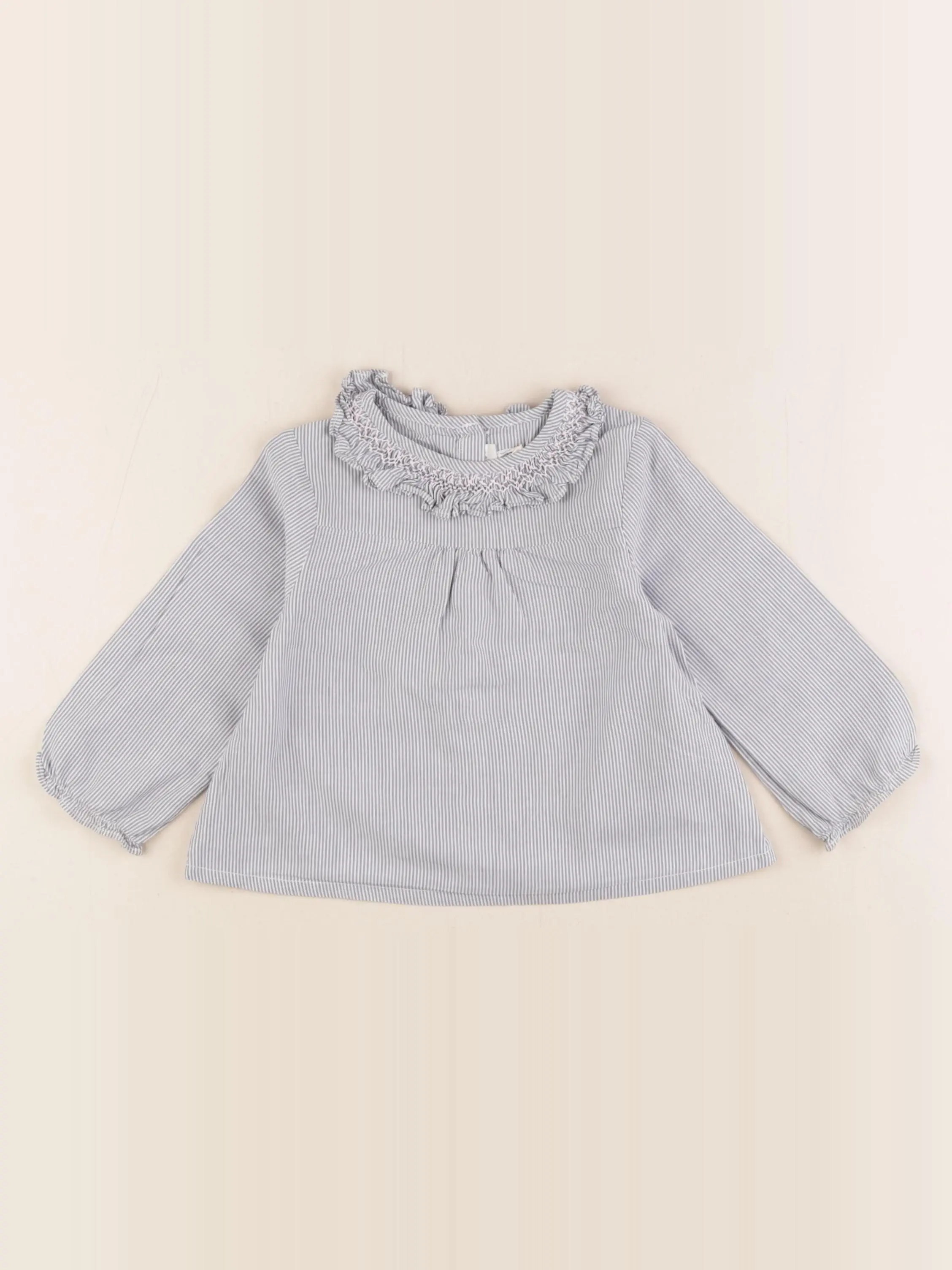 Blouse blanc, bleu