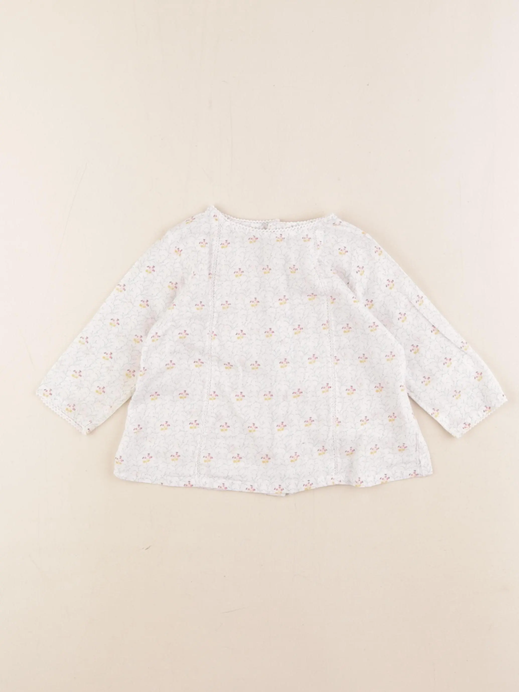 Blouse blanc, vert