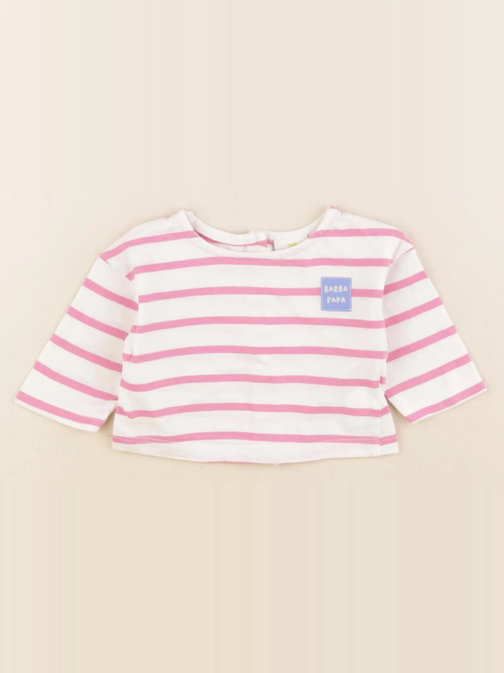 Tee-shirt blanc, rose
