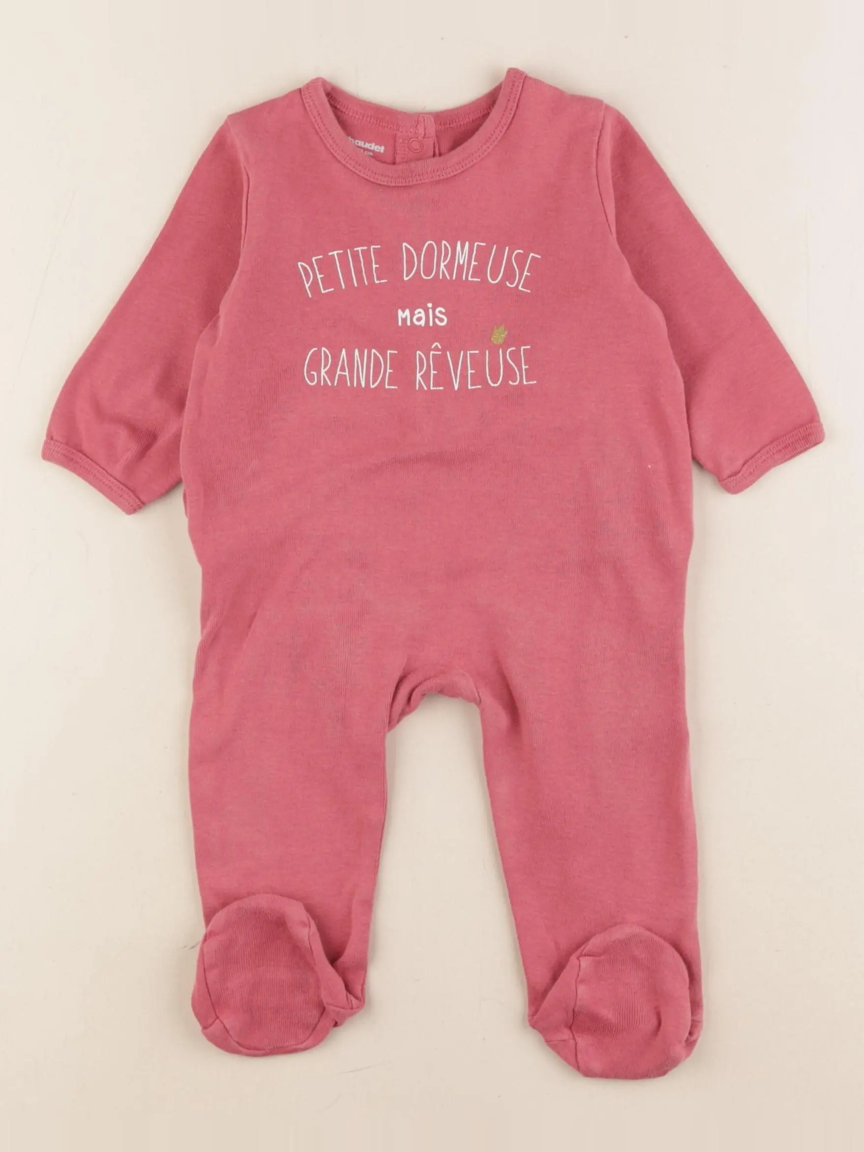 Pyjama coton or, rose