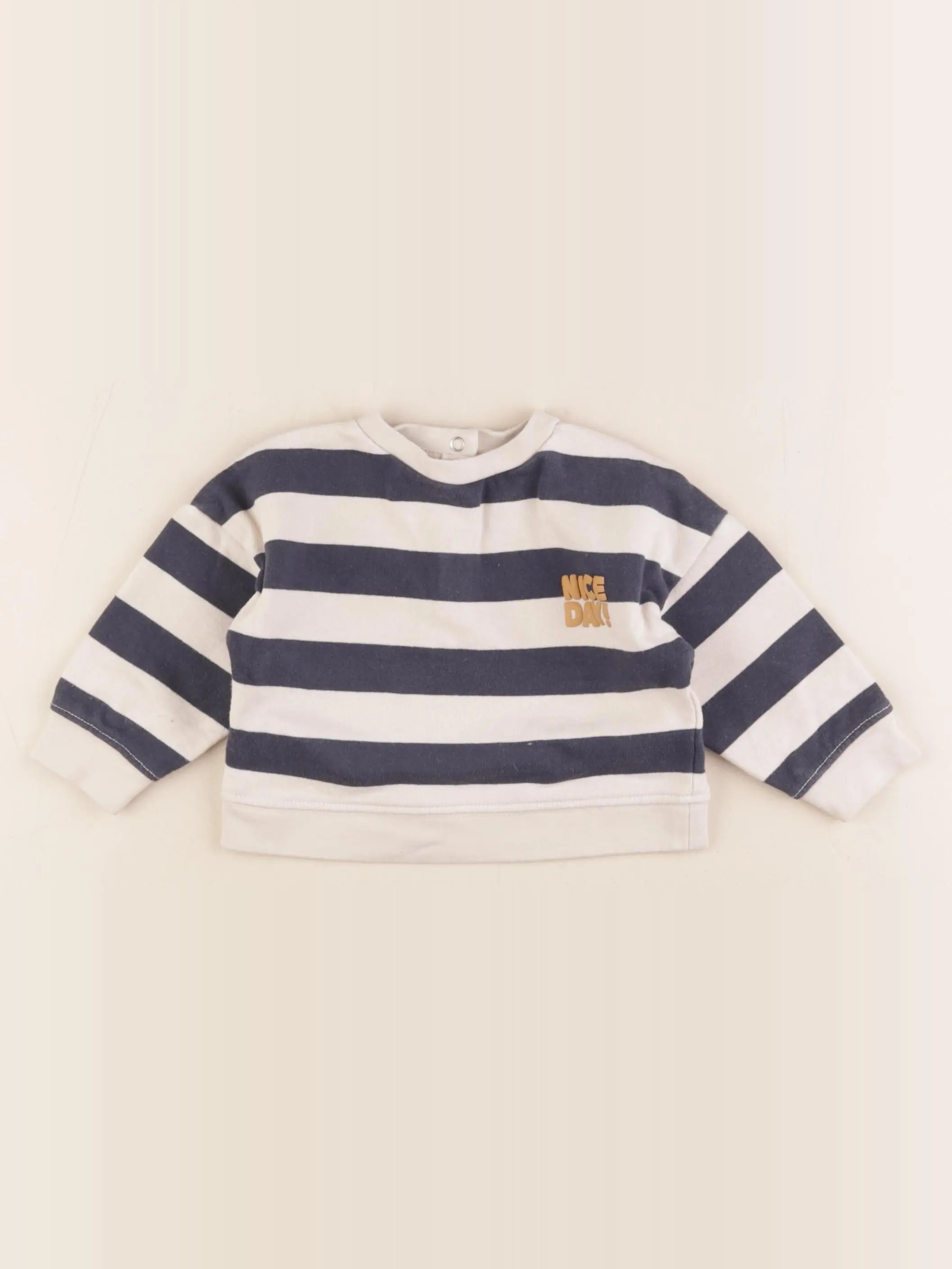 Sweat blanc, bleu