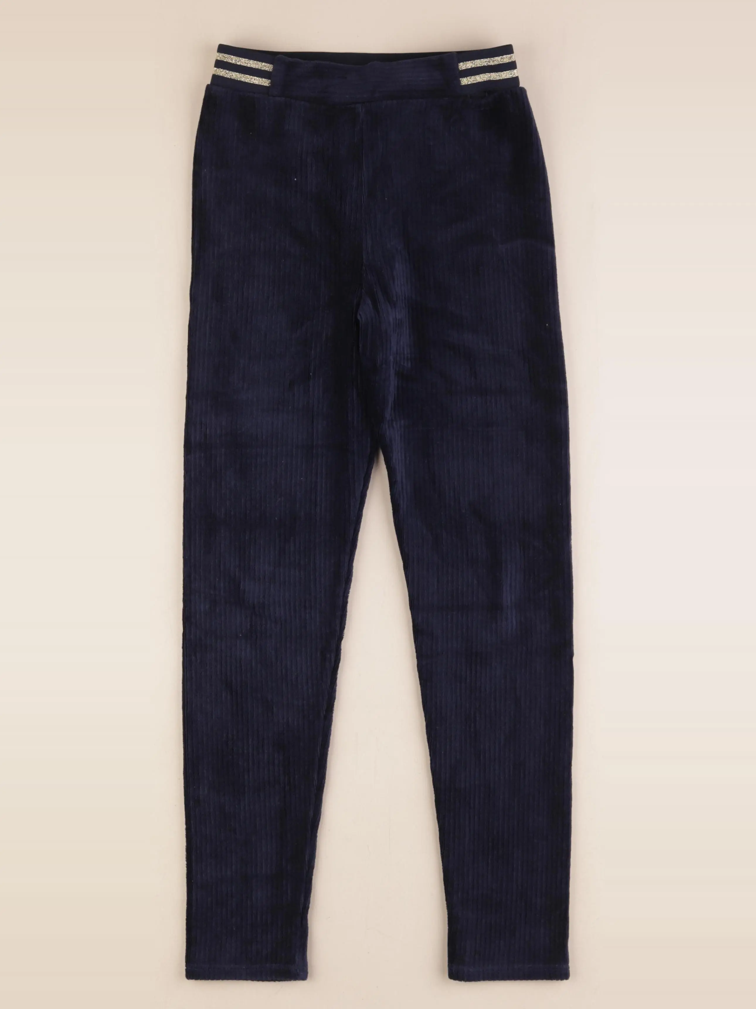 Pantalon or, bleu