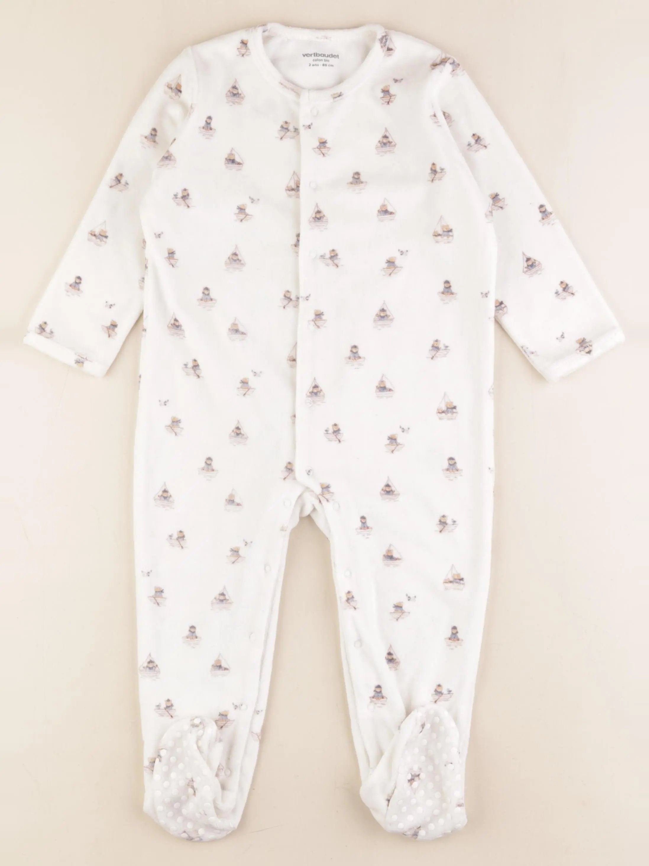 Pyjama velours beige