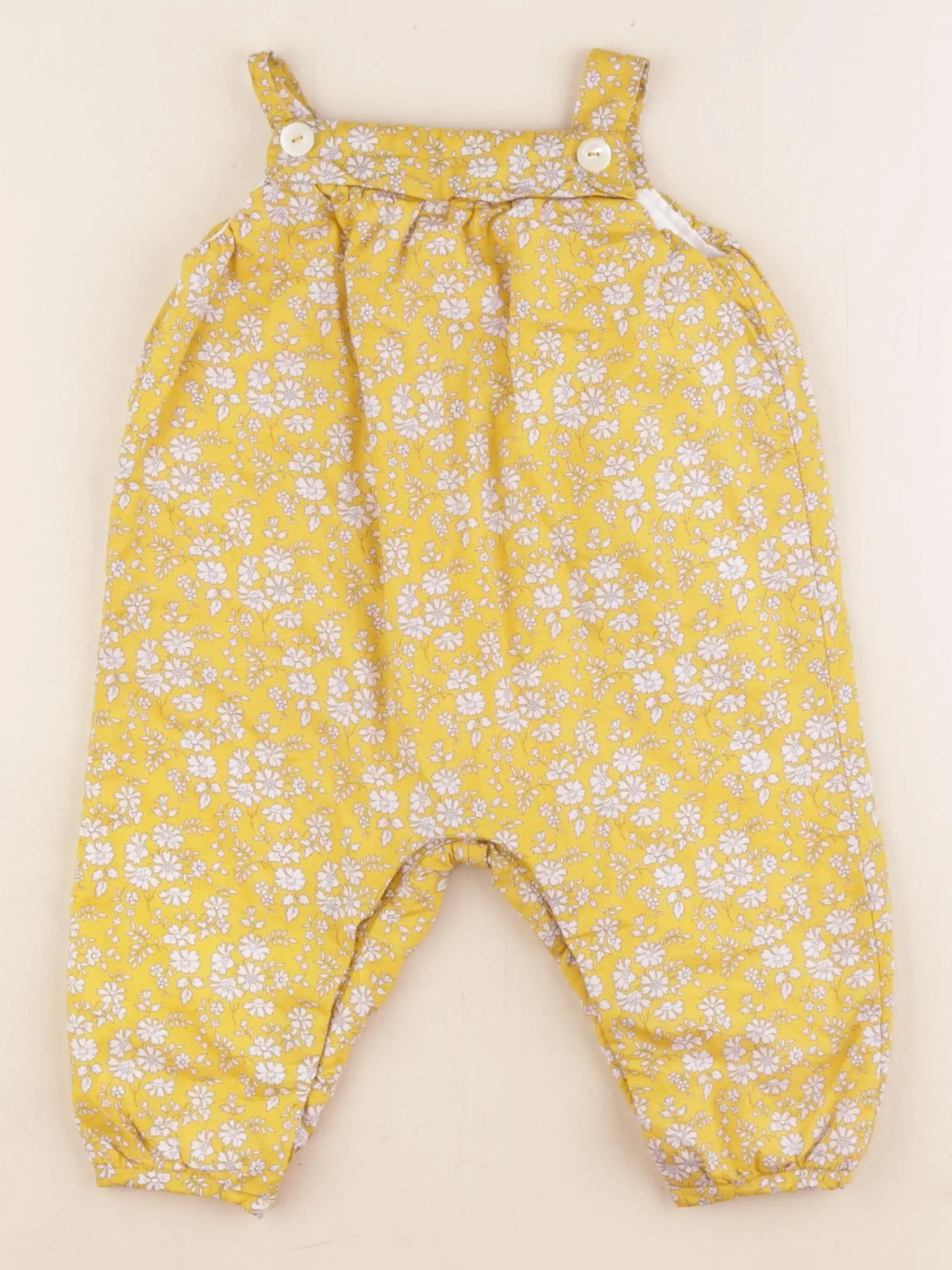 Salopette doublé, liberty jaune