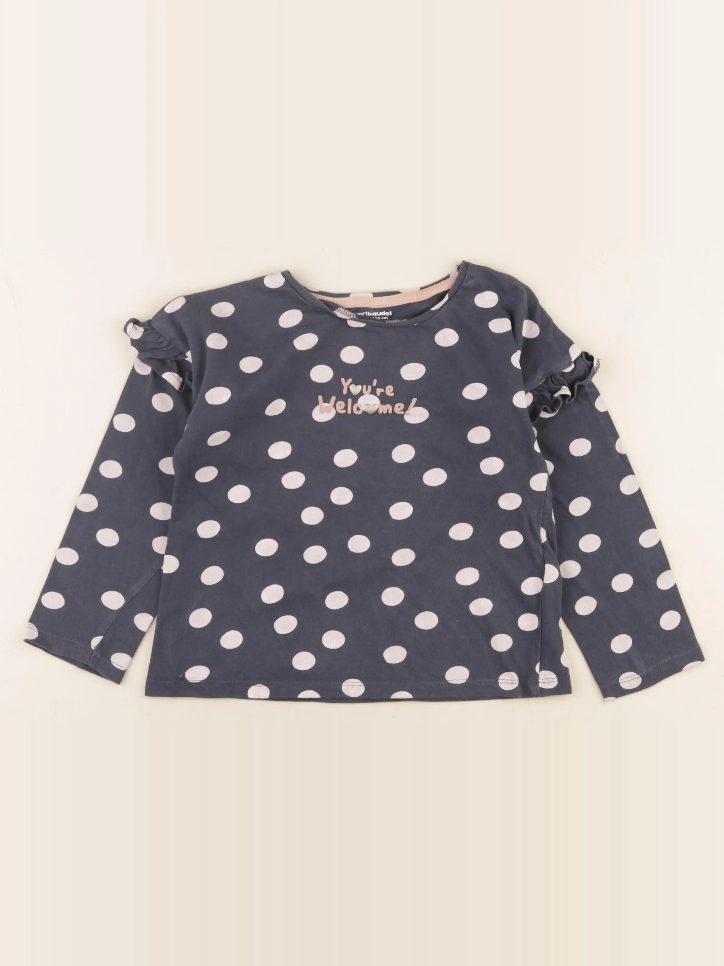 Tee-shirt bleu, or