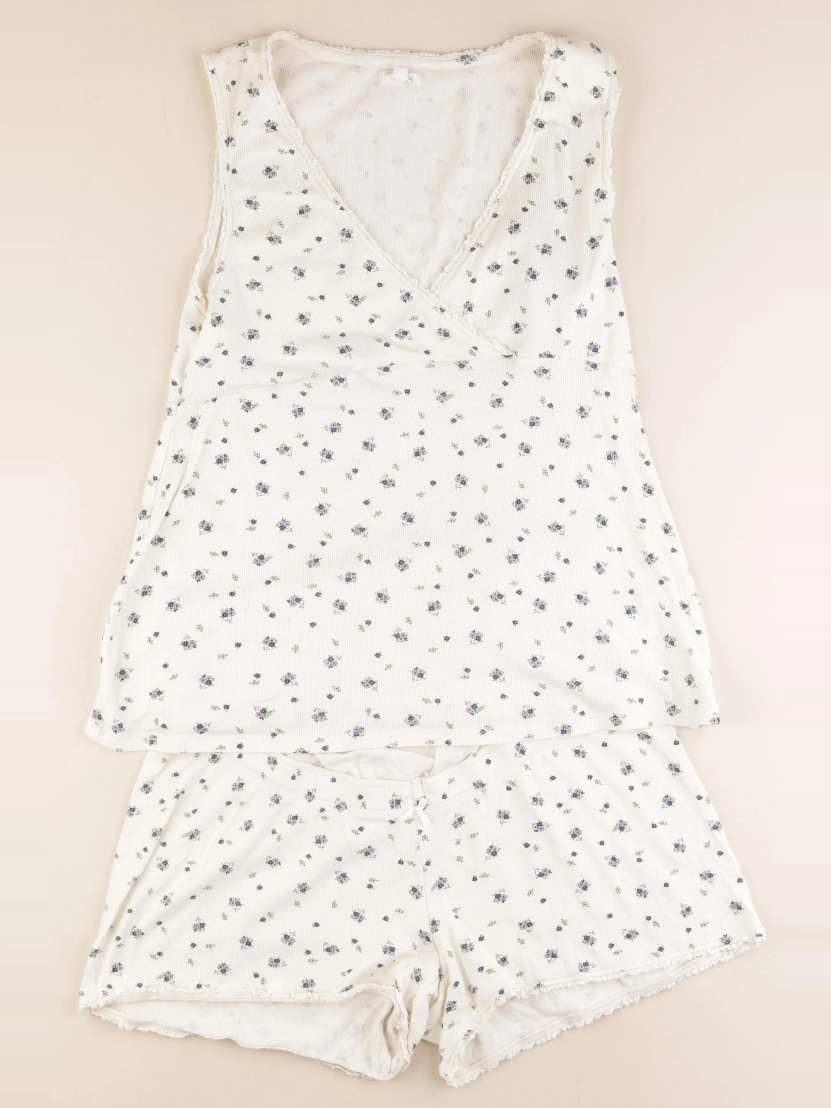 Pyjama grossesse, allaitement coton blanc